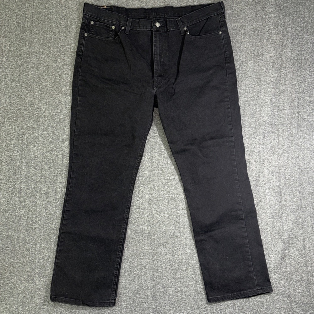 Men's Levi's Jeans Size 42x29 HEMMED to 29" 514 Regular Fit  Black